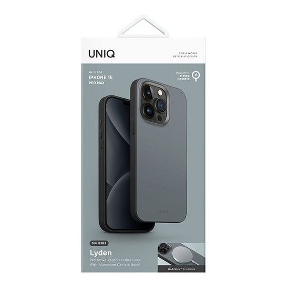 Чехол Uniq Lyden DS MagSafe для iPhone 15 Pro Max Washed Blue/Black (IP6.7P(2023)-LDSWBLUBLK)
