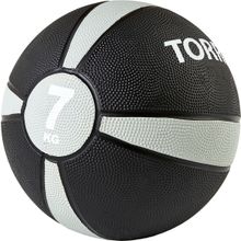 Медбол TORRES AL00227, 7кг., чёрно-серо-белый