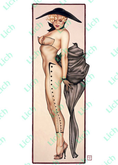 Прозрачный комбинезон-чулок с рисунком и перчатки из коллекции Оливия