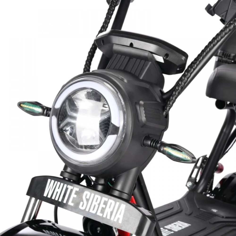 Электроскутер CityCoco WHITE SIBERIA MINI R 2.0 1200W (2022) BLACK
