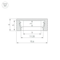 Профиль MIC-M-2000 ANOD (Arlight, Алюминий) 044541