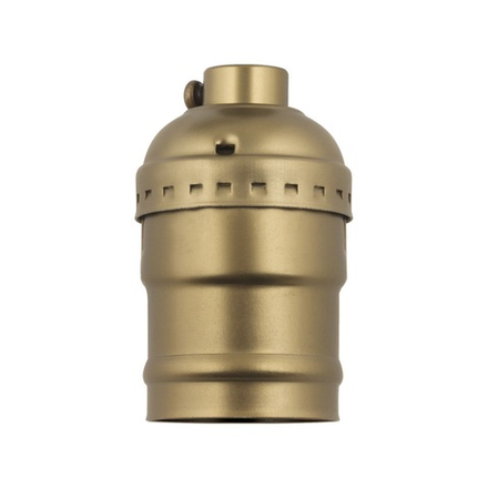 DLC-V-H01-E27 BRONZE Патрон декоративный. серия Vintage. Без выключателя. Материал алюминий. Цвет бронза. ТМ Uniel.