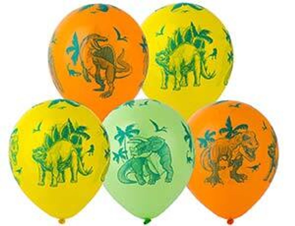 Воздушный шар Динозавр цветной
