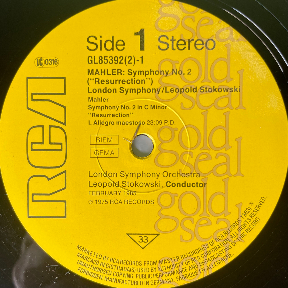 Малер - Симфония № 2 2LP (Германия 1986г.)