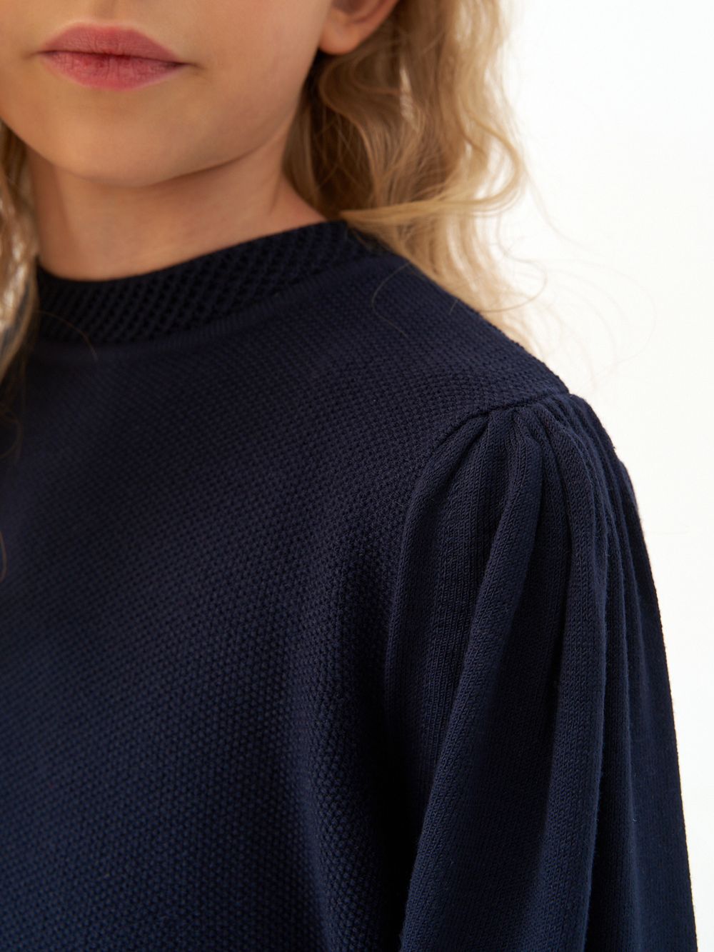 Платье для девочки с длинным рукавом AT1039 синий