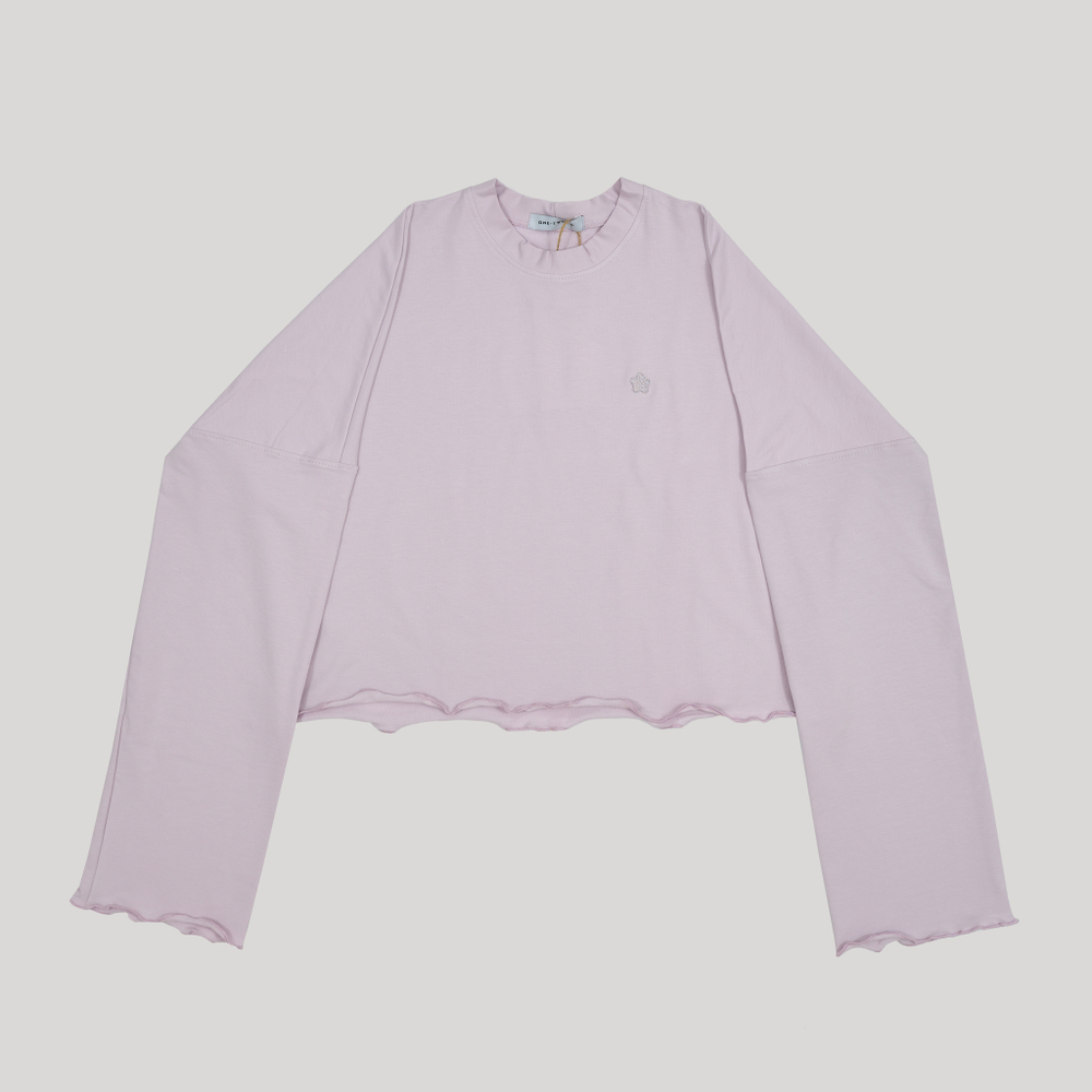 LS T-Shirt Wavy Hem Orchid Hush