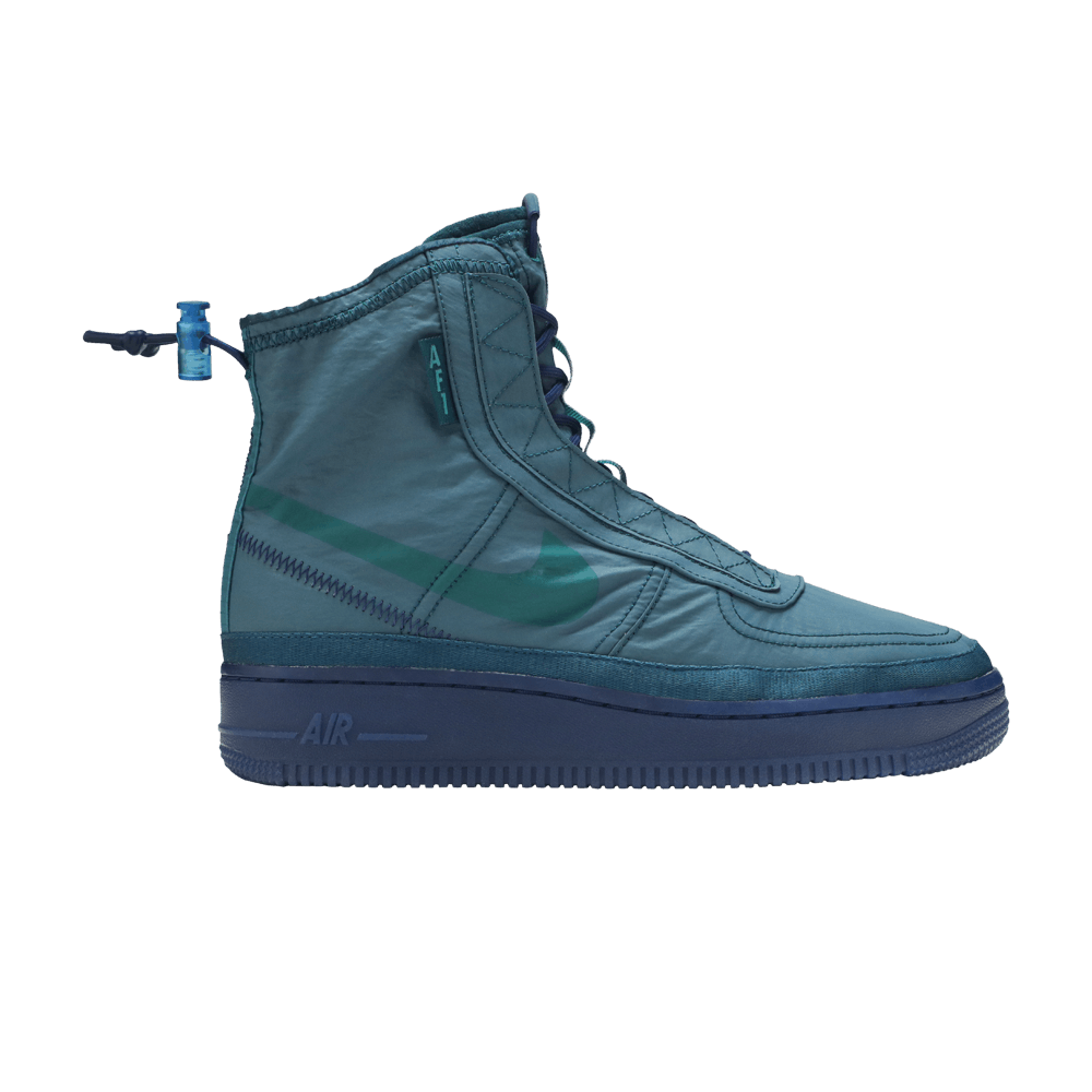 Кроссовки Nike Air Force 1 Shell Midnight Turquoise (Женская размерная сетка)