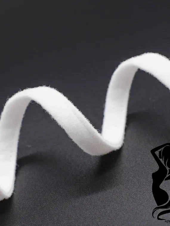 001 Ворсовая тесьма для каркасов 10 мм, белый 001