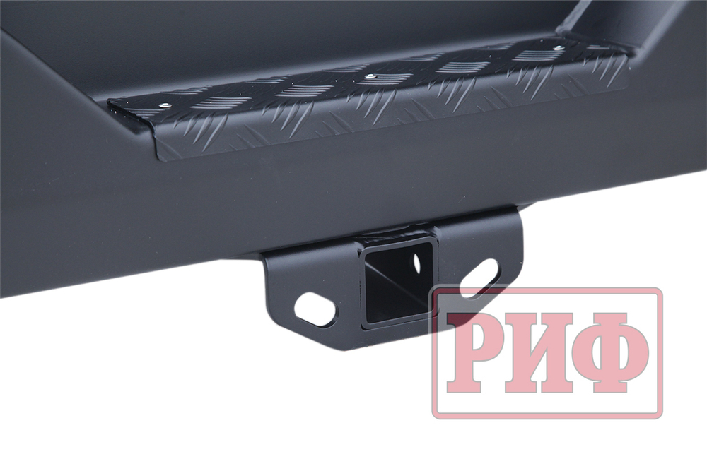 Бампер силовой задний Jeep Wrangler JK 2007-2018 с квадратом под фаркоп и фонарями, стандарт