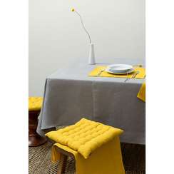 Скатерть из стираного льна серого цвета Essential, 170х170 см