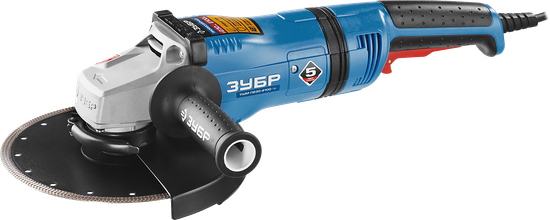 Углошлифовальная машина ЗУБР УШМ-П230-2100 ПВ 2100 Вт, 230мм Профессионал