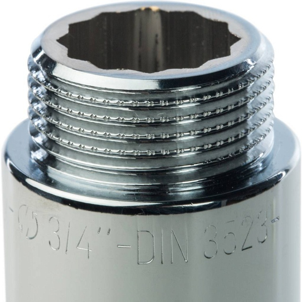 Удлинитель резьбовой STOUT SFT 0002 - 3/4" длина 100 мм (ВР/НР, латунь хромированная)