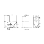 AZ-2149-MB Azario Vetro Унитаз напольный безободковый чёрный матовый в комплекте с сиденьем микролиф