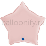 Фольгированная фигура, звезда, 18"/46СМ Сатин Pastel Pink