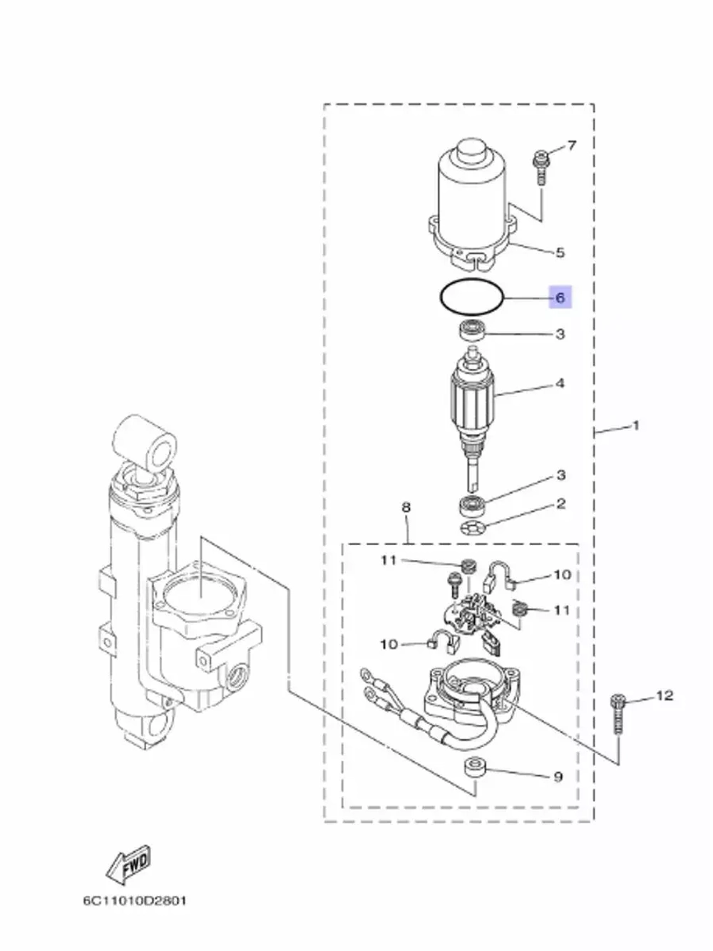 Кольцо уплотнительное 6C5438690000
