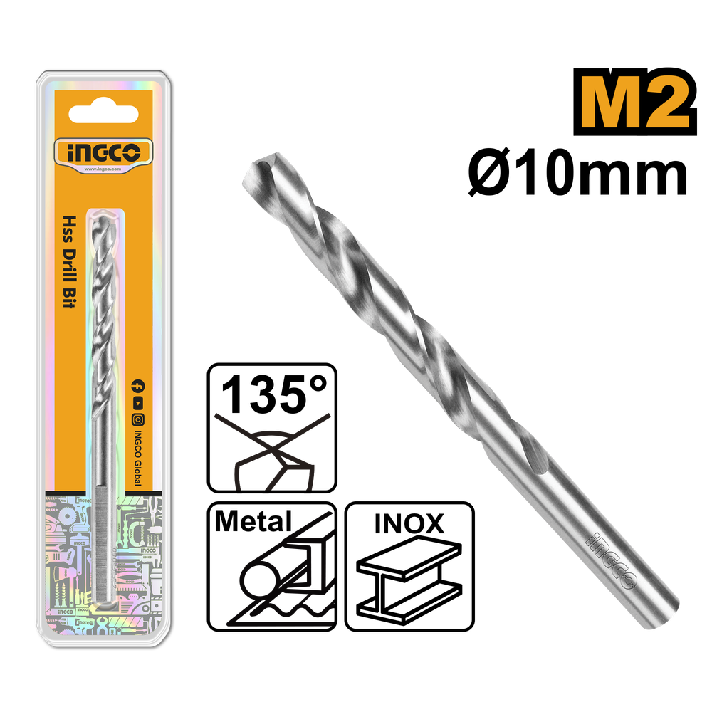 Сверло по металлу INGCO DBT11300101 INDUSTRIAL М2 HSS 10 мм