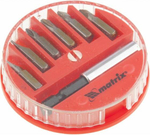 НАБОР БИТ MATRIX МАГНИТ/АДАПТЕР ДЛЯ БИТ СТАЛЬ 45X 7 ПРЕДМ В ПЛАСТ/БОКСЕ 11392