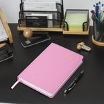 Ежедневник датированный 2023 А5 138x213 мм BRAUBERG "Select", балакрон, розовый, 114061