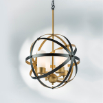 731147 Люстра CERO 4х40W E14 ЧЕРНЫЙ/ЗОЛОТО/БЕЛЫЙ