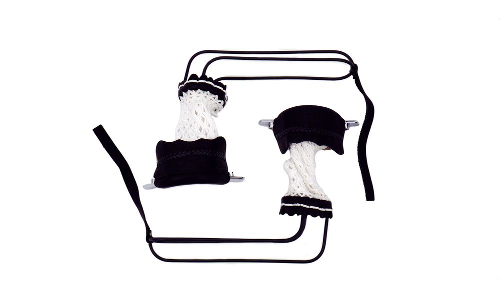 Комплект луз с выкатом RU-06, скоба - хром (лен, черная кожа, комбинированная)