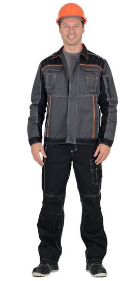 Куртка "Сириус-Престиж" (т.серый/оранжевый)