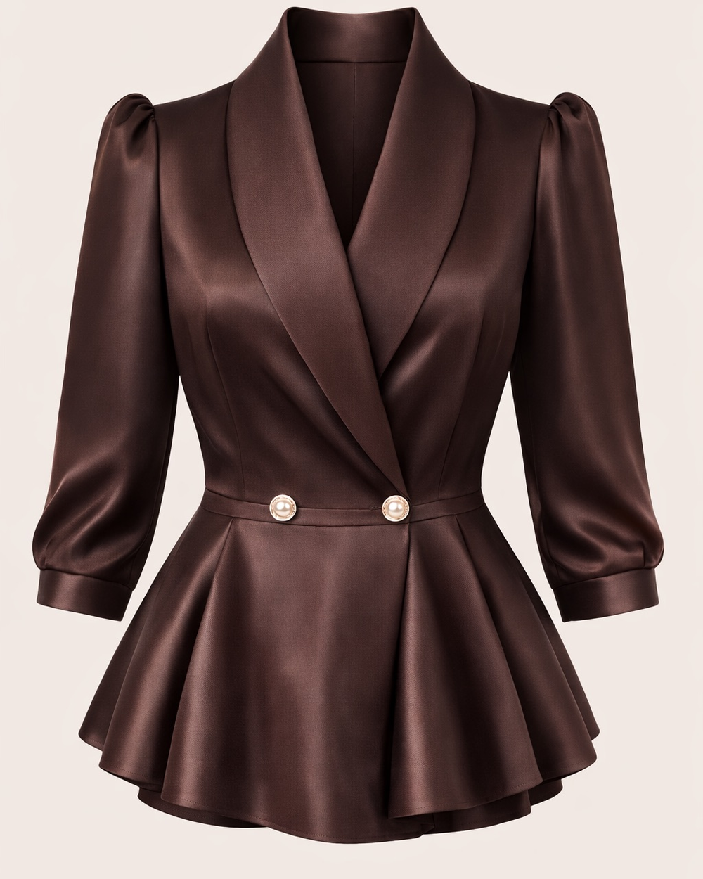 Блуза «Принцесса Ди" в шоколадном