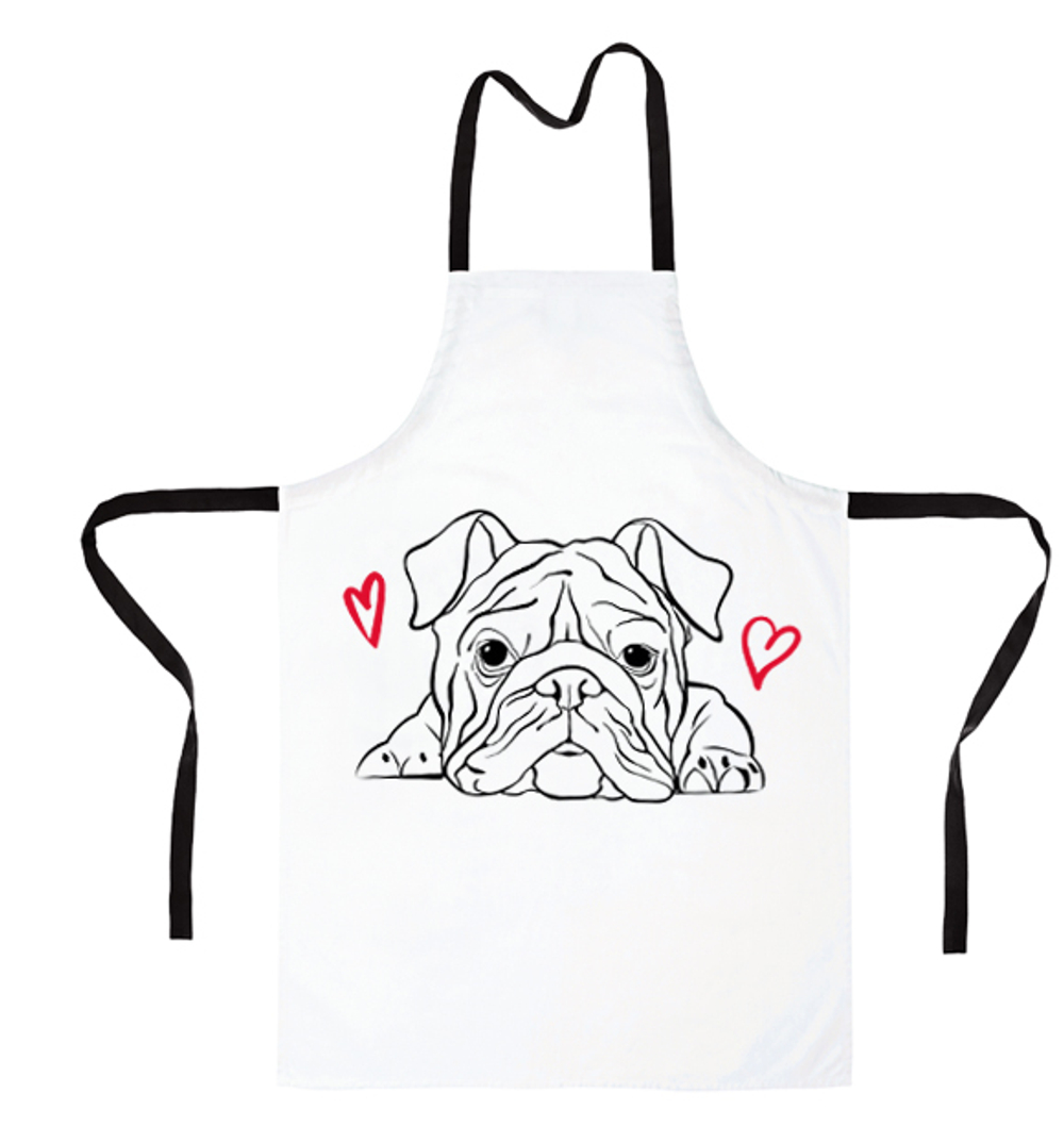 Фартук "Английский бульдог - любовь"
