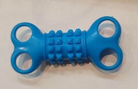 Игрушка для собак Кость из резины ЧК 12см Синяя