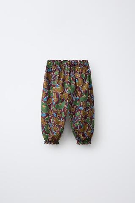 ZARA БРЮКИ БЭГГИ С ЦВЕТОЧНЫМ ПРИНТОМ LIBERTY, РАЗНОЦВЕТНЫЙ