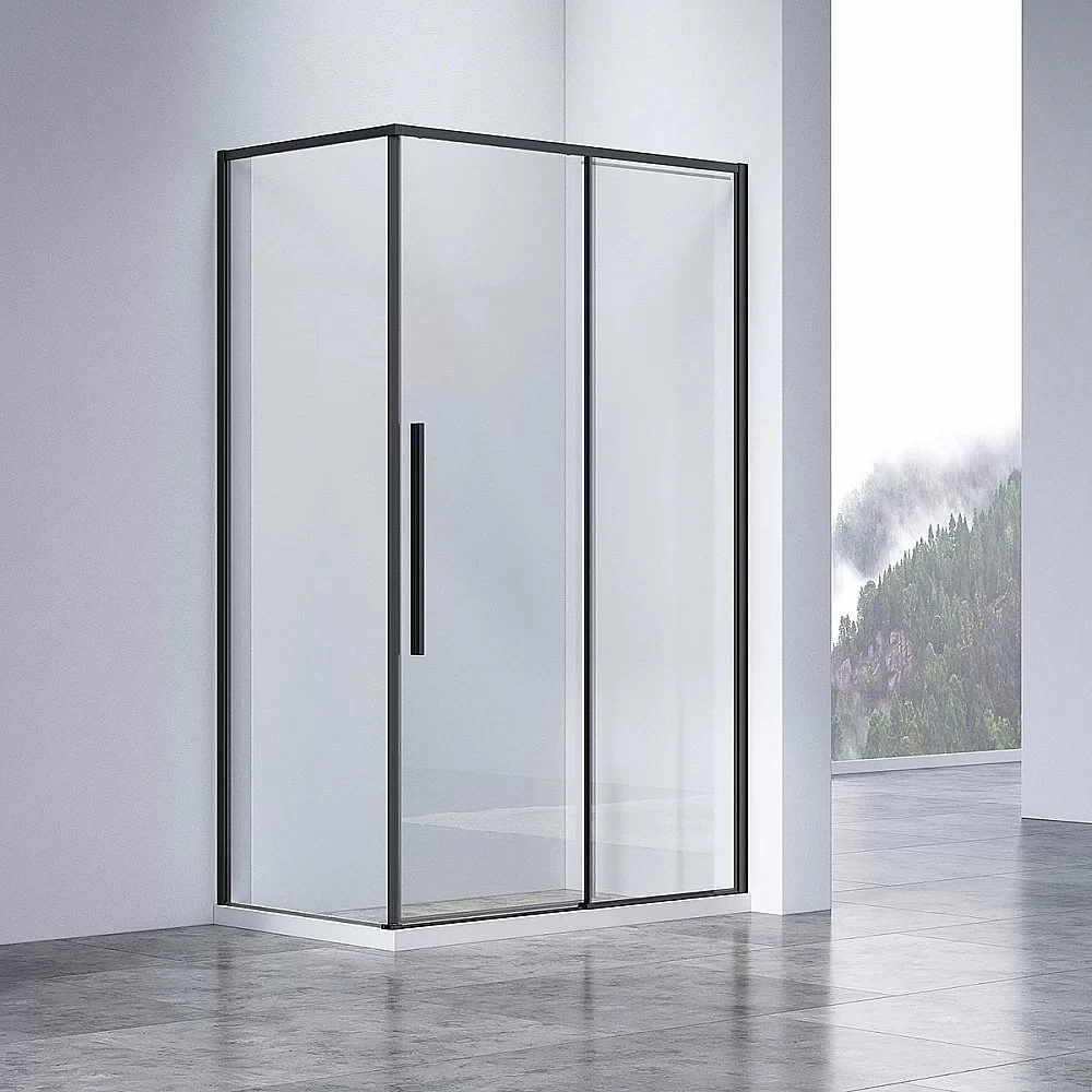 Душевой уголок Vincea SLIM-N VSR-4SN9012CLB 120x90 стекло прозрачное/профиль черный