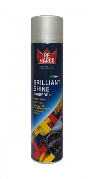 RM-412 RE MARCO Полироль пластика  BRILLIANT SHINE 400 мл (аэр.), ФРАНЦУЗСКИЙ ПАРФЮМ
