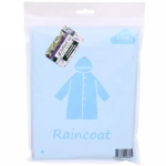 Дождевик-плащ 110 Мкрн 115*65см «Macarons» с капюшоном и завязками, на кнопках, голубой ДоброСад