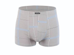 Мужские трусы-боксеры с полосками (Размер: XL) (Цвет: серый)