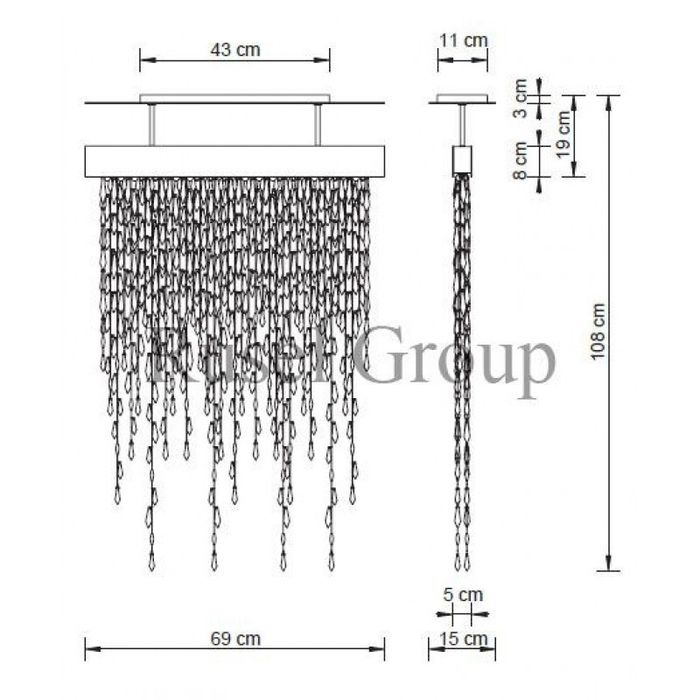 Потолочный светильник Swarovski CRYSTALLINE SCR415