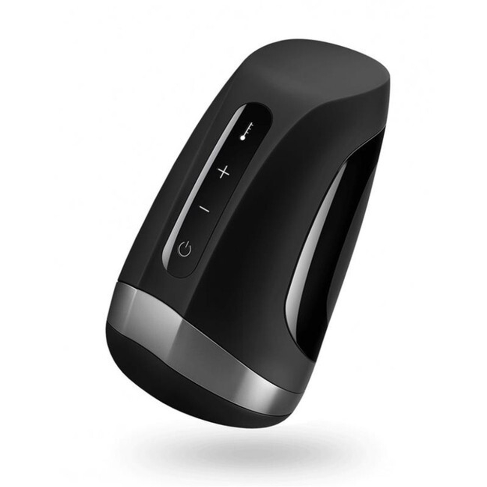 Мастурбатор перезаряжаемый с вибрацией и функцией подогрева Satisfyer Men Heat Vibration (Цвет: черный)