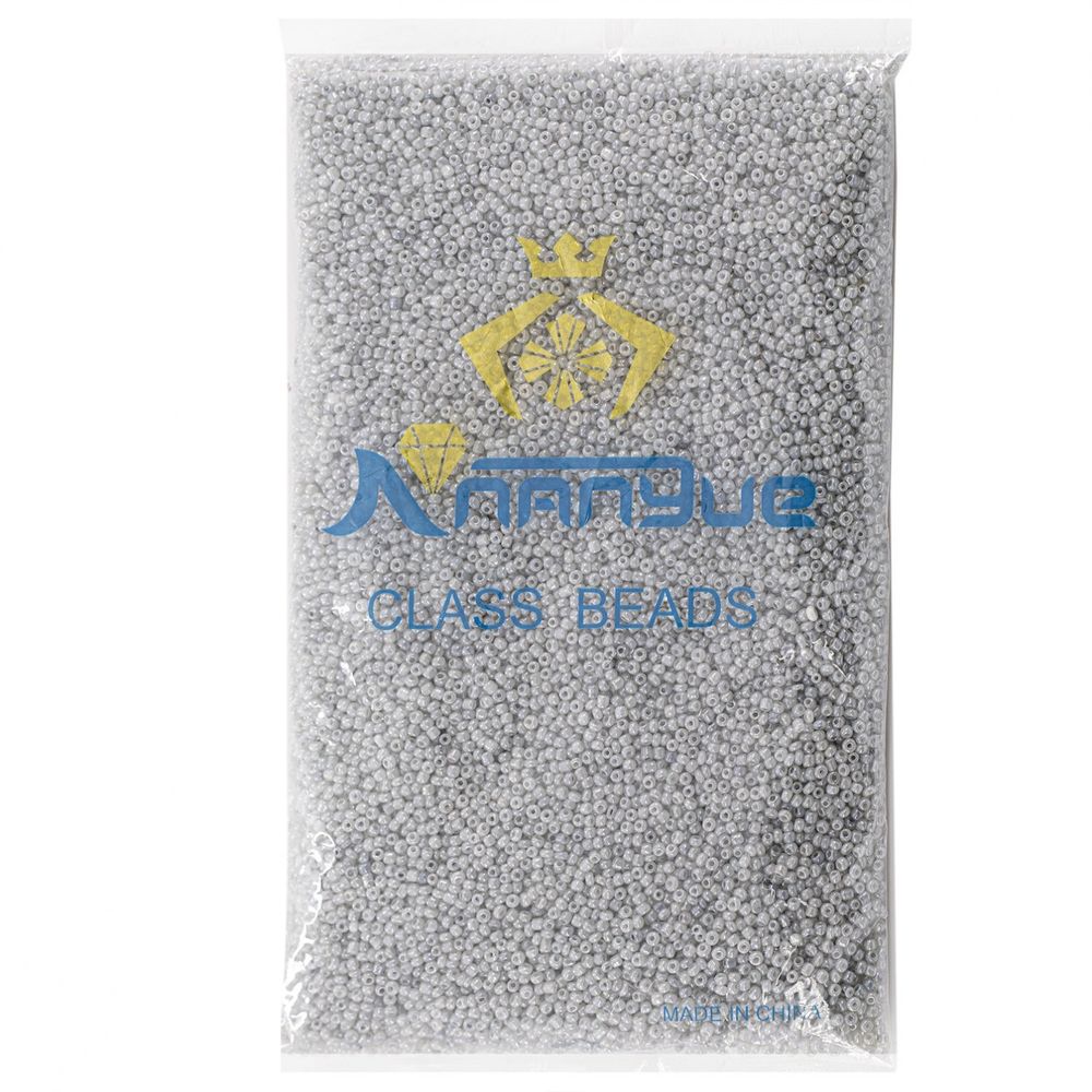 Бисер Alingar размер №12 вес 450 гр., серый перламутровый, непрозрачный, пакет Бисер Alingar размер №12 вес 450 гр., серый перламутровый, непрозрачный, пакет