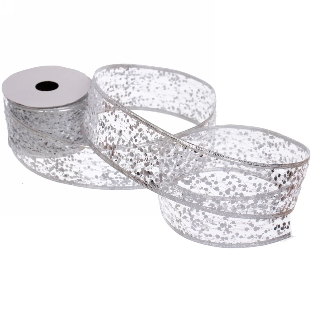 Лента для декорирования «Волшебная тайна» 5 см, 2,7 м, Серебро (микс дизайнов)