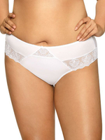 Трусики-слипы с нежными кружевными вставками (Размер: XXL) (Цвет: белый)