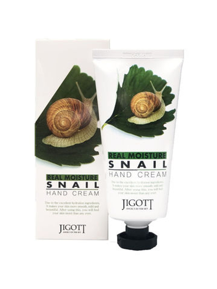 Крем для рук JIGOTT Real Moisture SNAIL Hand Cream c муцином улитки 100 мл