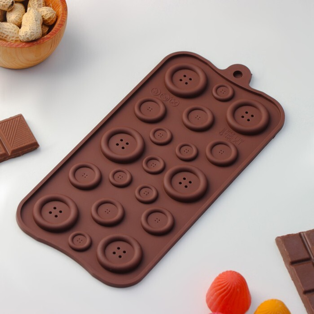 Форма для шоколада и мастики 22х10,5 см "Пуговицы"