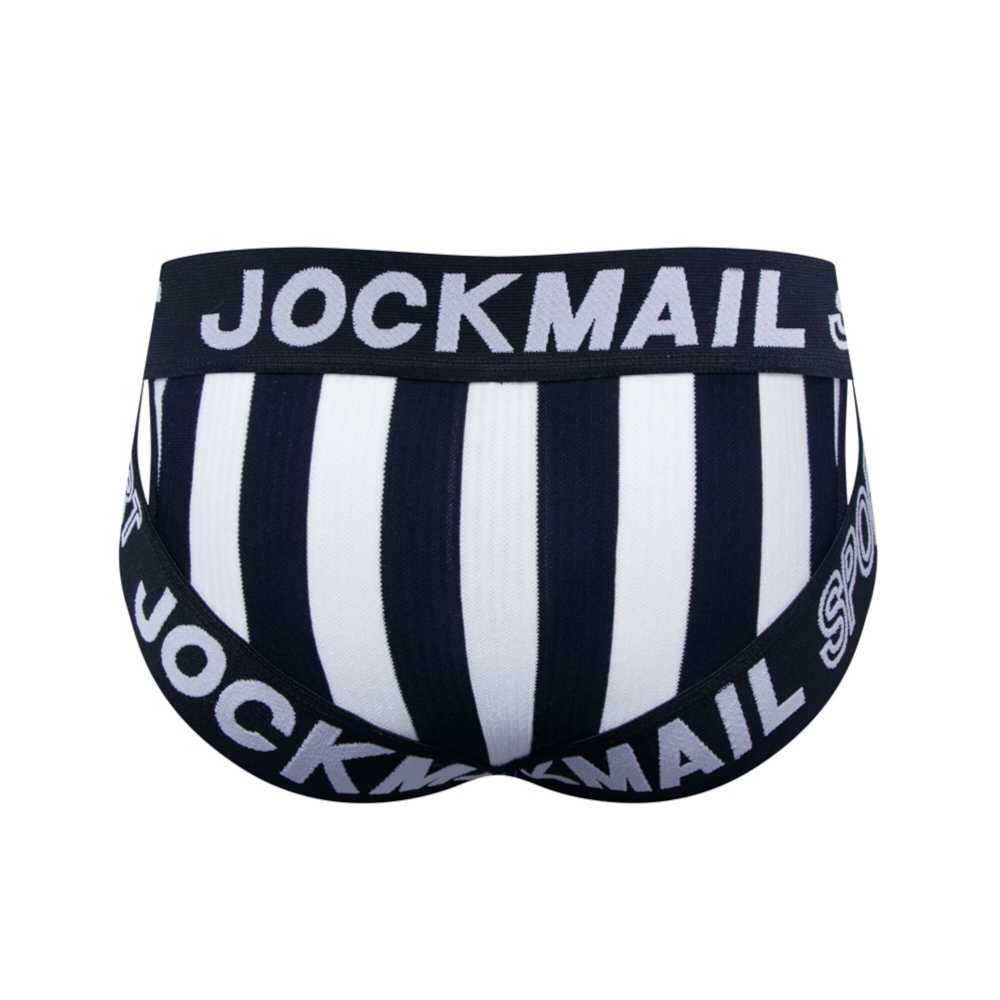 Мужские трусы брифы черные с вырезами по бокам JOCKMAIL JM2026-2