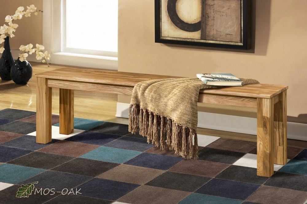 Скамья из массива дуба Клермон-02