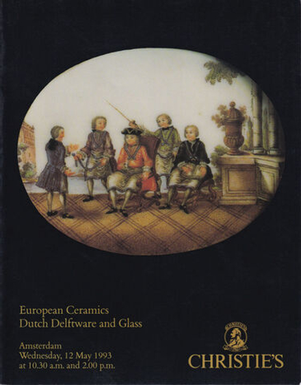 Каталог аукциона Christie’s, Амстердам, Европейская керамика, делфтский фаянс и стекло от 12 мая 1993 года