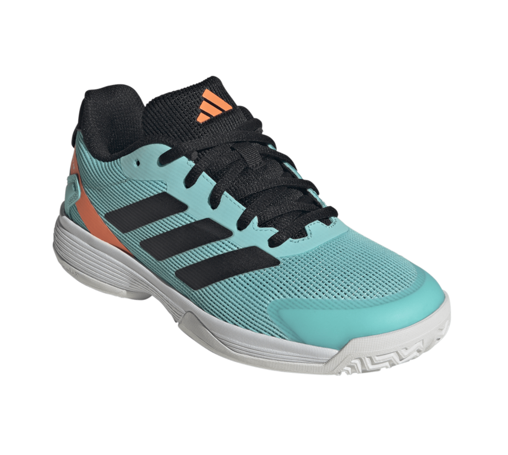 Детские теннисные кроссовки Adidas Ubersonic K - flash aqua/core black/lucid orange