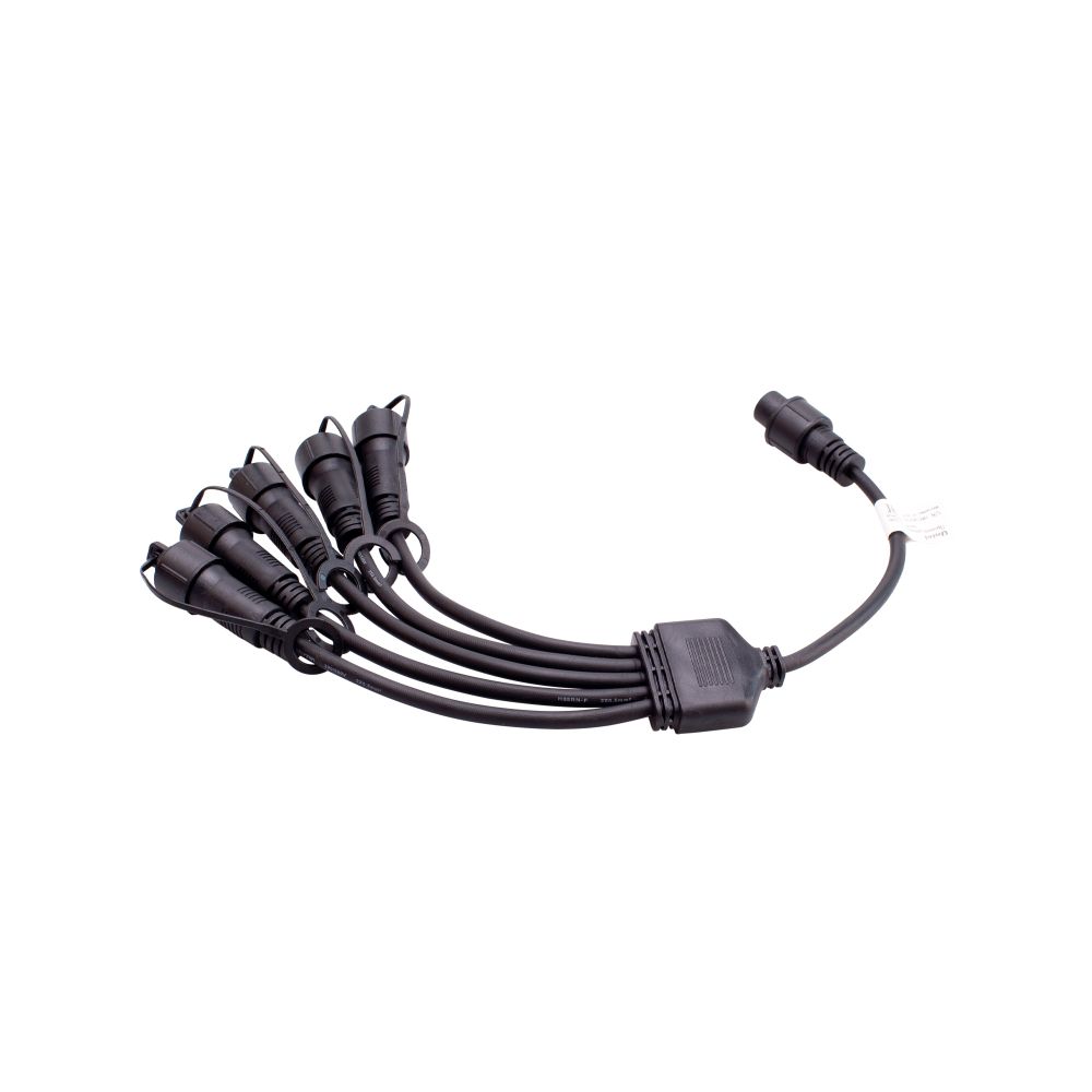 UCX-F90 S5-0.4M-BK Провод-разветвитель для гирлянд серии F90PRO. 0.4м. 5 выходов. Статика-мерцание. IP67. Черный. ТМ Uniel