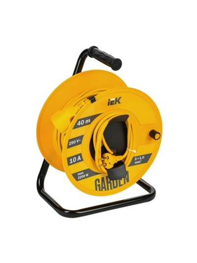 Удлинитель на катушке 1х40м Garden УК40 2P 2х1.0кв.мм IEK GD-KP50-10-01-40