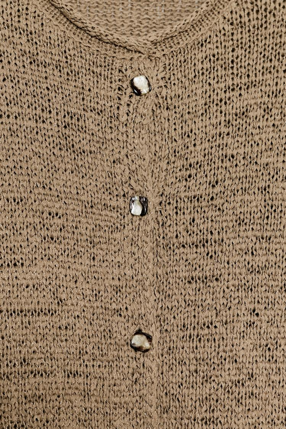 ZARA ВЯЗАНЫЙ КАРДИГАН, ТЕМНЫЙ РЫЖЕВАТО-КОРИЧНЕВЫЙ