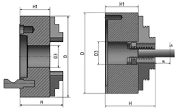 Комплект сырых кулачков для четырёхкулачкового токарного патрона Camlock Ø 200 мм