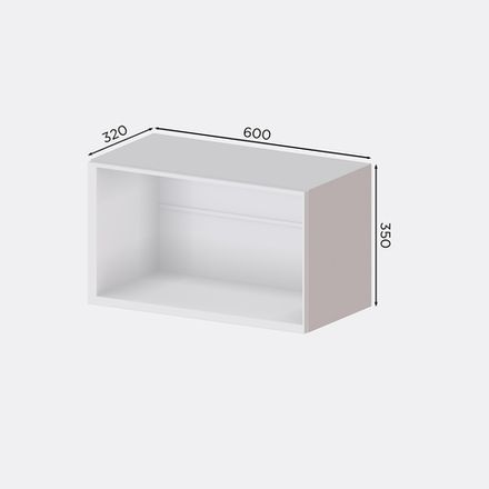 Кухня Модуль Г 600/2 горизонтальный с нависанием Белый / Каштан
