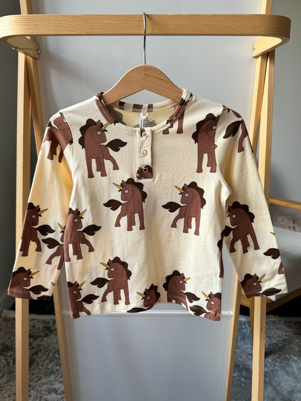 Новый хлопковый лонгслив Mini Rodini, 98